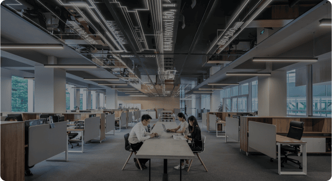 People working video