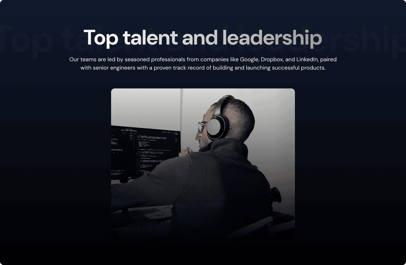 Top talent and leadership
