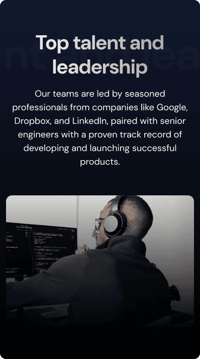 Top talent and leadership